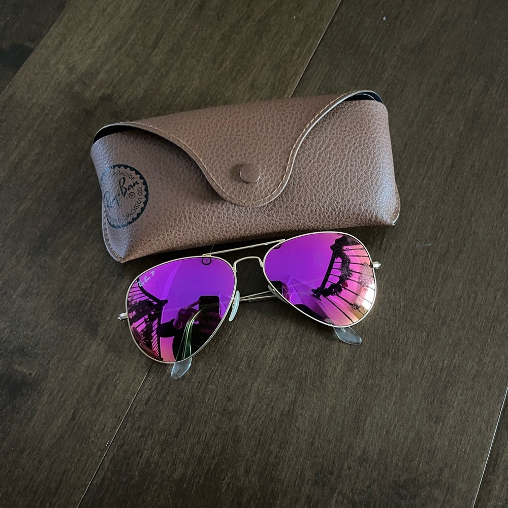 Ray Ban Pink Aviator Sunglasses